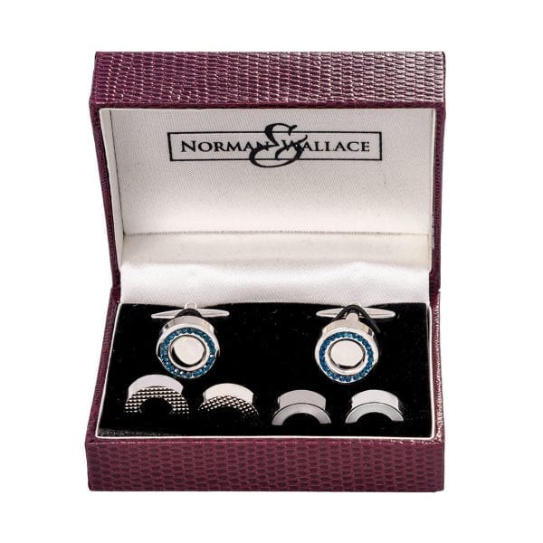 Twist set -  Blue Clear Crystal Gun Metal