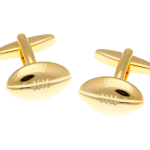 Gold Plated Rugby Ball Cufflinks