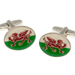 Welsh Red Dragon Flag Cufflinks