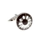 Black Flower Cutout Cufflinks - Image 2