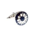 Blue Flower Cutout Cufflinks - Image 2