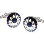 Blue Flower Cutout Cufflinks
