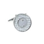 Screw Plated White Carbon Fibre Cufflinks - Image 2