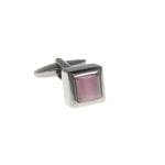 Cube Style Pink Gunmetal Cufflinks - Image 2