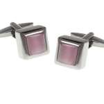 Cube Style Pink Gunmetal Cufflinks