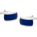Solid Silver Lapiz Lazuli Heart of Stone Cufflinks