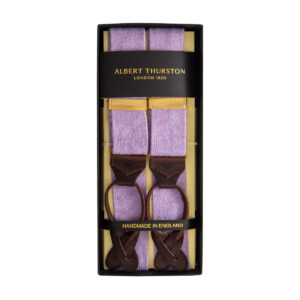 Albert Thurston, Mood & Duncan Cashmere Lilac Braces. Woven by Scott & Charters
