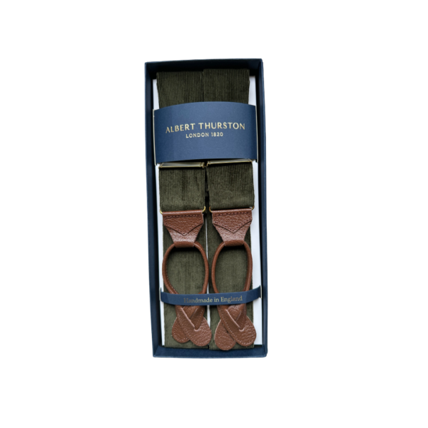 Albert Thurston Corduroy Khaki Braces